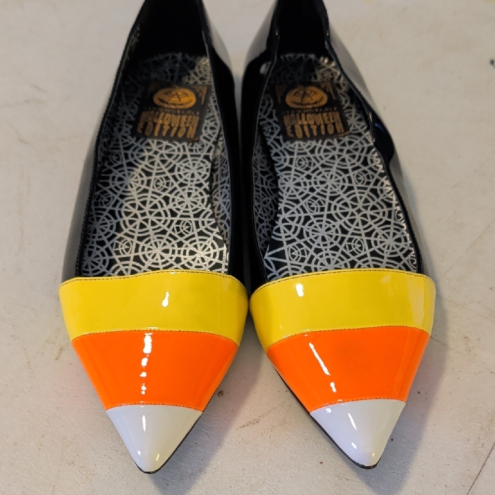 Strangecult Halloween Candy Corn Women's Flats